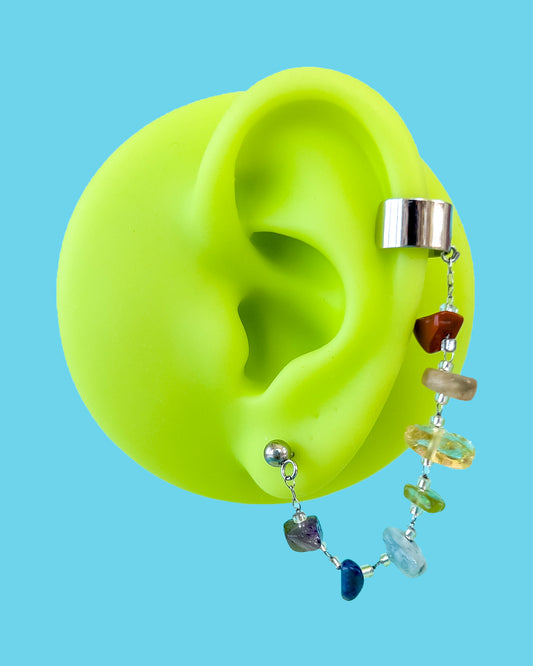 Chakra Cuff & Stud Earring (Single)