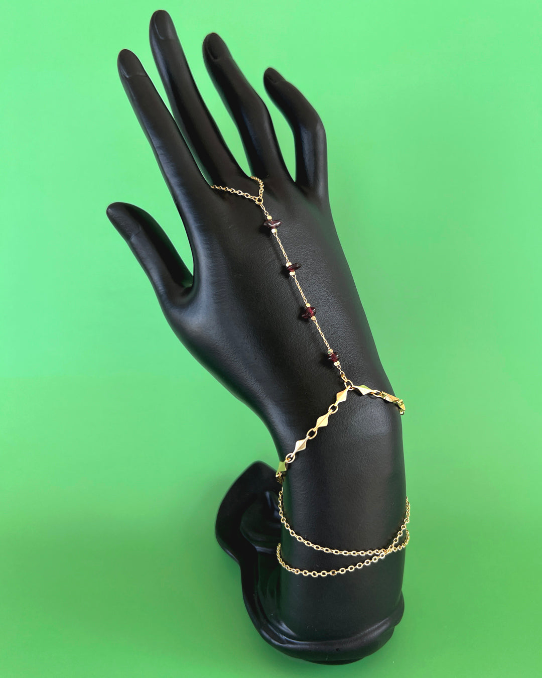 ✦ The Minimalist ✦ Garnet Hand Chain