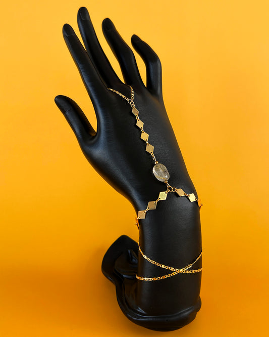 ✦ The Minimalist ✦ Rutile Quartz Hand Chain